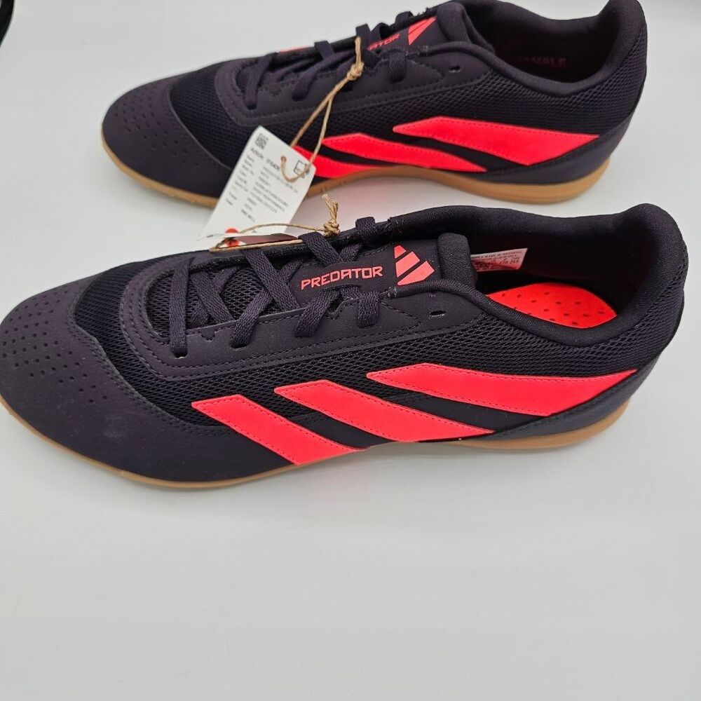 adidas Predator Club IN Sala Indoor Soccer Shoes Mens 9 Purple Red IF6406 NWT